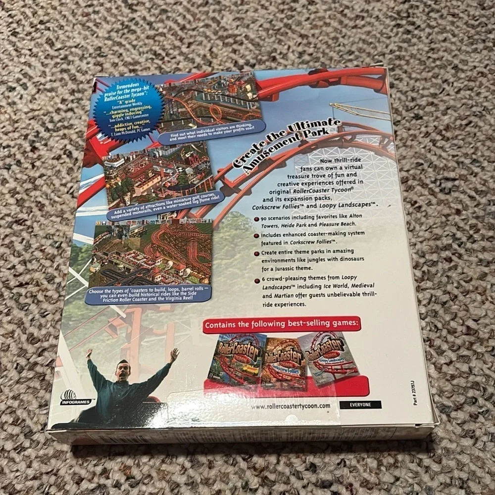 RollerCoaster Tycoon Gold Edition PC Game. 3 CD Set
